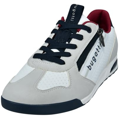 bugatti Herren Schnürstiefel, Männer Stiefel Kaltfutter,Chukka Boots,schnürung,Boots,Winterstiefel,Winterschuhe,White/Light Grey (2012),43 EU/EU UK