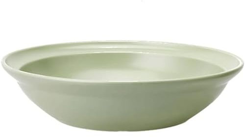 BODHIS Ensaladera de cerámica Verde, Cuenco Redondo de Cocina para Frutas/Verduras/pastas, Cuenco de Sopa de Gran Capacidad de 750ML