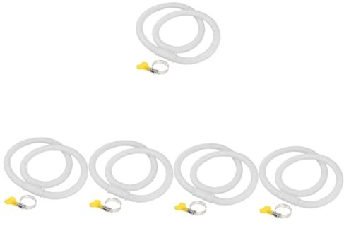 Garneck 5pcs Flexible Tubing Extension Water Hose Drain Pipe for Washing Machine 6ft