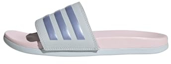 adidas Adilette Comfort Slides Damen Rutsche, Halo Blue Blue Spark Met Clear Pink, 42 EU