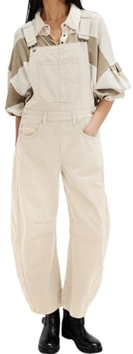loveimgs Women's Women Baggy Barrel Jeans Overalls Casual (pack of 1)