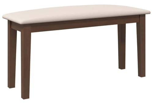 vidaXL Bank 90 cm Braun Massivholz Gummibaum