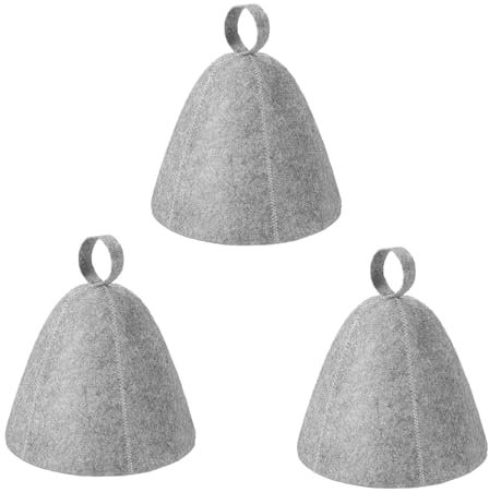 Capucha De Sauna De Fieltro De 3 Piezas, Capucha De Secado De Cabello Absorbente Simple, Capucha De Sauna De Vapor, Accesorios Para Sala De Vapor