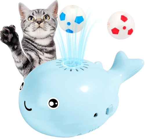 TZQFROCE Interaktives Katzenspielzeug Mit Ball Katzenball Spielzeug Elektrisch lustiges Spielzeug für Katzen Bewegliches Spielball für Katzen und Hunde Innenbereich
