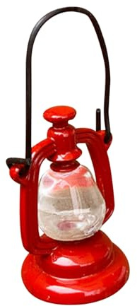 MILISTEN Mini Öllampe Retro Miniatur Petroleumlampe Puppenhaus Petroleumlampen Mini Petroleumlampe Vintage Dekoratives Petroleumlicht Mini Modellhauslampe Miniaturlampe Rote