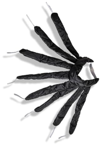 Zymoplas Cheveux Bigoudi Filles Bandeau Rouleaux Sans Chaleur Curling Bâton Flexible Tige Vague Long Court Moyen Cheveux DIY Outil, Noir