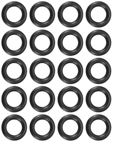 ROWORKX 20Pcs Nitrile Rubber O-Rings - 7mm OD x 4mm ID x 1.5mm Width Sealing Gaskets for Hose, Faucet, Plumbing, Automotive and General Repair Applications | NBR Material, Oil and Wear Resistant, For Hose, Faucet, Plumbing, Automotive and General Repair, Black