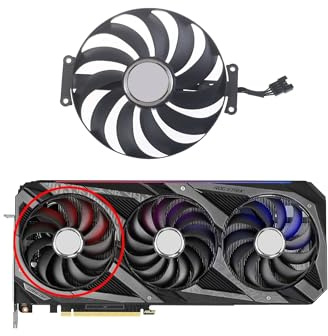 Ventilador For Tarjeta Gráfica De 95 Mm T129215SU CF1010U12D DC12V, Compatible Con ASUS, ROG STRIX RTX 3070, 3080 Ti, 3090 GAMING Y RX 6700. Accesorios For Portátiles.(Left fan)