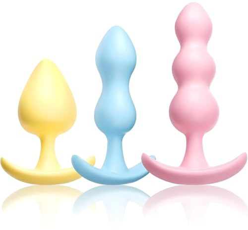SIVZUMO 3 Pcs Plug Anus Femme Sex Toýs Femme, Plug Homme Anus Sextoyse Homme Sex Couple Plaisir, Plug Anal Sextoyse Femme Sex, Anal Plug Débutant Sextoy, Sexes Plaisir