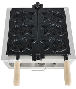 Electric Fishes Shape Big Fish Cone Waffle Maker Commercial Open Mouth Ice Cream Taiyaki Machine Muffin Iron Oven Easy To Clean