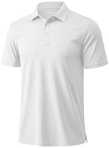 MAGCOMSEN Mens Polo Shirts Short Sleeve Breathable Quick Dry Golf Shirts Moisture Wicking Work Sports Tops with Button
