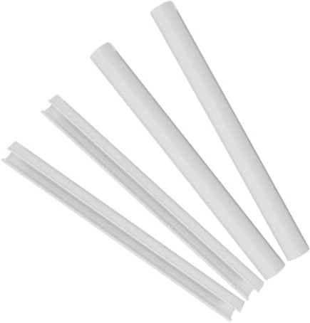 OSALADI 4 Pezzi Copritubi per Radiatore 15x200 Mm in Pvc Bianco, Copertura Decorativa per Tubo di Riscaldamento e Scarico, Rivestimento Murale Funzionale per Bagno e Casa, Installazione