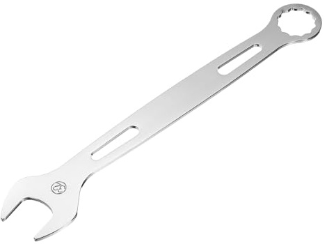 sourcing map Llave combinada de 32 mm, métrica, superfina, caja de 12 puntos y extremo abierto, acero al cromo vanadio, herramienta de llave de doble extremo para reparación de muebles automotrices