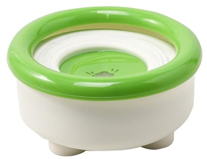Cuenco De Agua para Perros Sin - Alimentador De Disco Flotante De 1500 Ml | Dispensador De Agua para Gatos A Prueba De Derrames, 19x19x9cm, con Base Antideslizante, 1 Paquete, Solución De Suelo