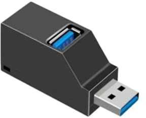 rgrfgQWDS USB 3.0 hub 1-till-3 portar för mini splitter box för bärbar dator, höghastighetsadapter expander för PC (vit)
