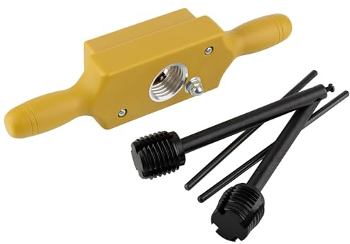 Kings County Tools Ensemble de tarauds et filières | Taille 3,8 cm | Coupe les fils en bois mâles et femelles | Boîte de filetage à deux mains | Taraud d'embouteillage | Coupe-fils en acier durable