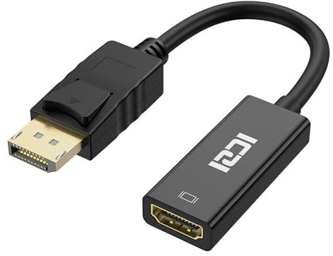 ICZI Adattatore Displayport a HDMI, 4K Convertitore DP Maschio a HDMI Femmina per 4K TV HDTV Monitor Proiettori Portatili e Altri