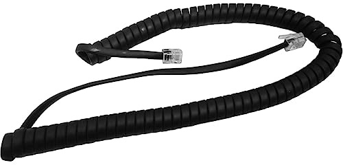 The VoIP Lounge Replacement 9 Foot Black Handset Curly Cord for Mitel 5000 6000 Series IP Phone 5304 5312 5324 5320 5330 5340 5360 5207 5212 5215 5220 5224 5235 6930 6920 6910 6905