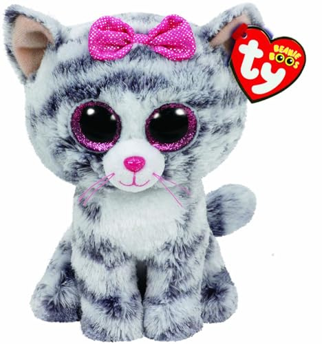 TY - Beanie Boos Kiki, peluche gatita, 15 cm, color gris (United Labels Ibérica 37190TY) , color/modelo surtido