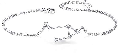 Clearine Armkette Sternzeichen 925 Sterling Silber CZ 12 Sternbild Einfach Stil Armband für Damen Mädschen