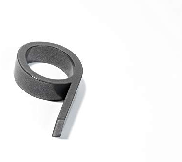 Keilbach, erhabene Hausnummer fat.number, Aluminium pulverbeschichtet anthrazit DB 703, Materialstärke 20 mm, Höhe 120 mm, Ziffer 9