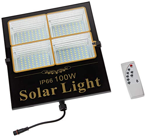 Jandei 100W Solar LED Projektor mit Separat Verstellbarem Panel