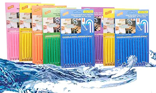 GOTONE 96 Stück Rohrreiniger Abflussreiniger Stäbchen, Sink Drain Cleaner Sticks, Stoppe stinkende & verstopfte Abflüsse, Enzymreiniger für verstopfte Rohre in Bad, Dusche und Küche