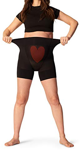 ITEM m6 - Kurze Umstandstrumpfhose mit Kompression für Schwangere, Blickdicht, Größe M, Mama Shorts, Schwarz