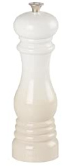 Le Creuset Classic Adjustable Pepper Mill Grinder, Chip-Resistant ABS Plastic, Anti-Corrosion, 40g, 21 cm, Meringue, 44001217160000