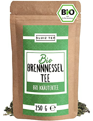 Brennesseltee Bio lose - 250 Gramm Brennessel Tee I 100% natürlicher Bio Brennesseltee lose aus Biologischem Anbau by KLUIZ TEA