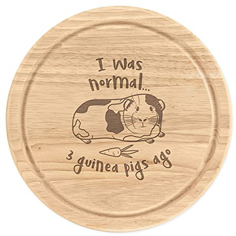 I Was Normal 3 Conejillos Indias Hace Madera para Picar Tabla de Quesos Redondo 25cm