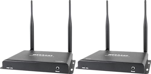 Megasat Wireless HD Sender Premium II – HDMI-Funkübertragung – Schwarz | 200 m Reichweite, Full HD, 1.080p, ideal für den Einsatz im gesamten Wohnbereich