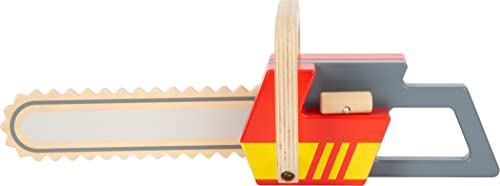 small foot Tronçonneuse en Bois, Jouet de rôle thème Pompiers, avec Son, pour Les Enfants à partir de 3 Ans, 12362