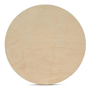 Wood Circle Disc 7 inch Diameter, 1/2 inch Thick, Birch Plywood, Pack of 1 Unfinished Round Wooden Circles for Crafts by Woodpeckers