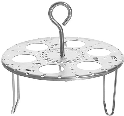 INNAL 2 Stück Eier-Dampfgarer, Edelstahl, Dampfgarer, Dampfgarer zum Backen, Einmachen, Kochen, Dämpfen, Heben von Speisen in Töpfen, 17,5 x 17,5 x 6,5 cm (19,5 x 19,5 x 6,5 cm)