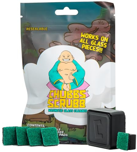 Chubbs Scrubb Kit de nettoyage magnétique pour vitres – Nettoie et restaure en quelques minutes | Nettoie les taches difficiles à atteindre | Fonctionne sur le verre, la céramique, les pièces