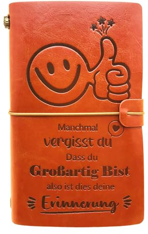 OMNIQI Geschenke für Frauen Männer, Geburtstagsgeschenk Weihnachtsgeschenke für Frauen, Inspirierendes Leder Tagebuch Personalisierte Geschenke für Mama Papa Beste Freunde Schwestern Kollegen Ehefrau