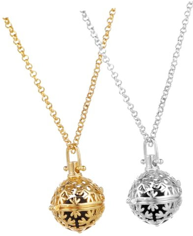 PACKOVE 6pièces Colliers Cloche à Parfum Et Chaînes Bijoux Pour Comprend Volcaniques Naturelles