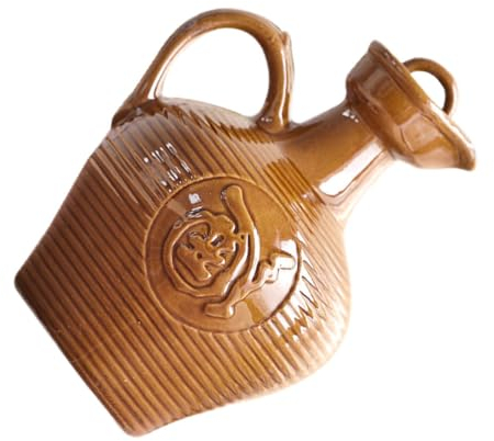 ABOOFAN 6.7 Inch Portable Ceramic Wine Jug with Handle and Lid Terracotta Wine Pot for Household Use and Table Serving