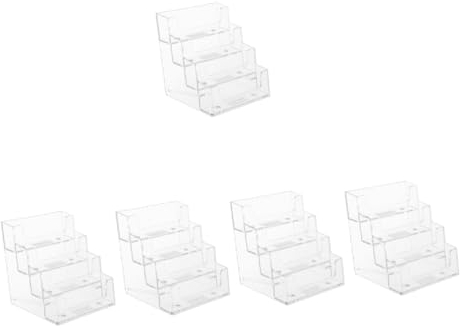 STOBOK 5stücke Business Card Holder Transparent Desk Organizer Für Visitenkarten Multifunktionale Mehrschichtige Aufbewahrung Für Büro Und Zuhause Robuste Langlebige Konstruktion