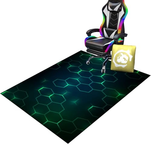 Bodenschutzmatte für Teppiche rutschfest, Rechteckig Bodenmatte, Stuhlunterlage Gaming Bürostuhl Stuhlmatten, Bürostuhl Matte, Schreibtischstuhl Unterlage für Parkett, Laminat, Hartböden 100 x 140 cm
