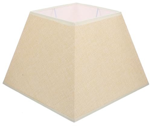 HOMSFOU Pantalla De Tela Cuadrada De Lino Para Lámpara De Mesa Lámpara De Accesorio De Cubierta De Pantalla Para Iluminación De Dormitorio o Sala De Estar