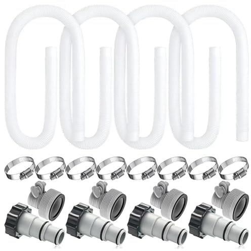 Fcuajdkq Tubos de Piscina 1.5 Pulgadas X 59 Pulgadas-Tubos de Piscina de Espumadera para Filtro de Bomba de Piscina, Tubos de Bomba para Filtro de Piscina Fuera de Suelo Instalación Fácil
