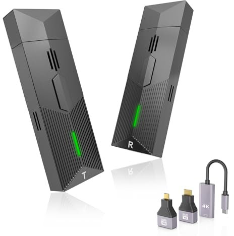 Trasmettitore e ricevitore HDMI wireless, 2,4 G/5 G 1080 P Plug & Play Wireless HDMI Extender per lo streaming di video e audio da computer portatile/PC/TV Box su monitor/TV/proiettore (30 m)