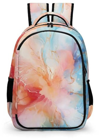 TPISLI Schulranzen Jungen Marmorierung Rucksack Für Kinder Von 10 Bis 11 Jahren Bunte Murmel Rucksack Schule Leichter Reise Outdoor Freizeit