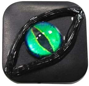 TTXSDYD White Contact Lenses Case, Red Contact Lenses Case for Human Eyes, Scary Contact Lenses Case, 6.8 * 6.8 * 1.9 cm Eyes Storage Travel Portable Lens Box (Green)