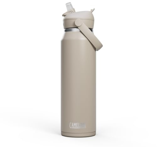 Camelbak THRIVE FLIP STRAW VSS 32OZ Trinkflasche Sport – vakuumisolierter Edelstahl – hält Getränke stundenlang eiskalt – einfaches Flip & Sip System – Stone, Größe: OS