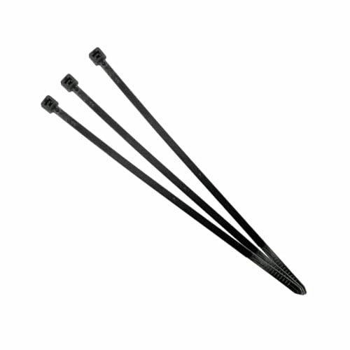 Lot de 100 colliers de serrage en nylon noir 3,5 x 280 mm pour fixation et fixation dans les installations électriques et mécaniques.