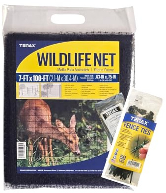 Filet de clôture pour cerf, 2,1 x 30,5 m, Filet de Protection réutilisable pour Jardin, Plantes, Arbres fruitiers, légumes, Contre Les Oiseaux et Autres Animaux