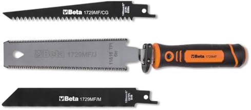 BETA 1729MF - Sierra multifunción para metal, placas de yeso, madera y plástico con hojas intercambiables